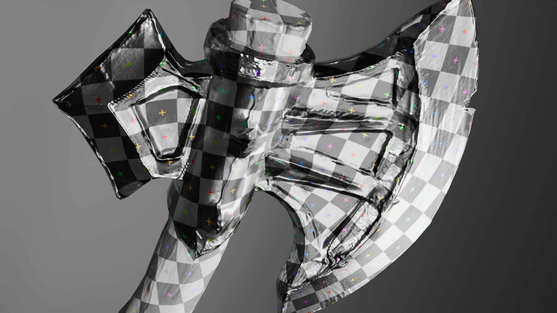 Stylized Fantasy Battle Axe Game-Ready Weapon Low-poly 3D model_10