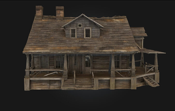 Rustic Cabin  Wilderness Shelter with Timeless Simplicity 3D model 5