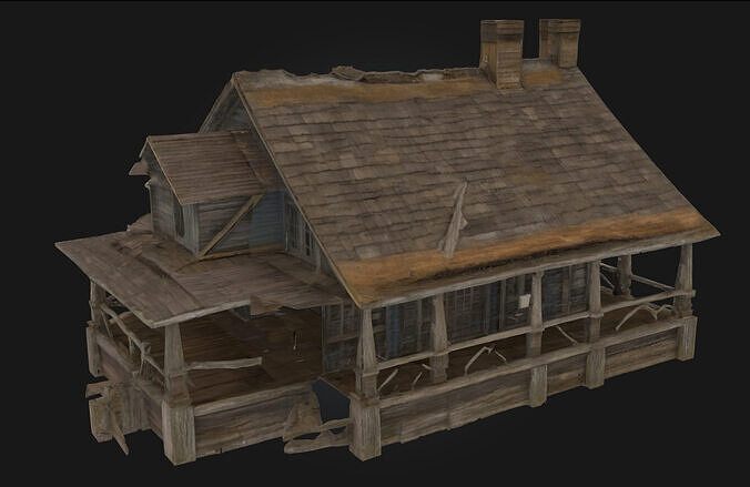 Rustic Cabin  Wilderness Shelter with Timeless Simplicity 3D model 4