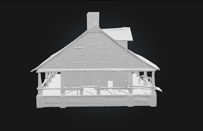 Rustic Cabin  Wilderness Shelter with Timeless Simplicity 3D model 7