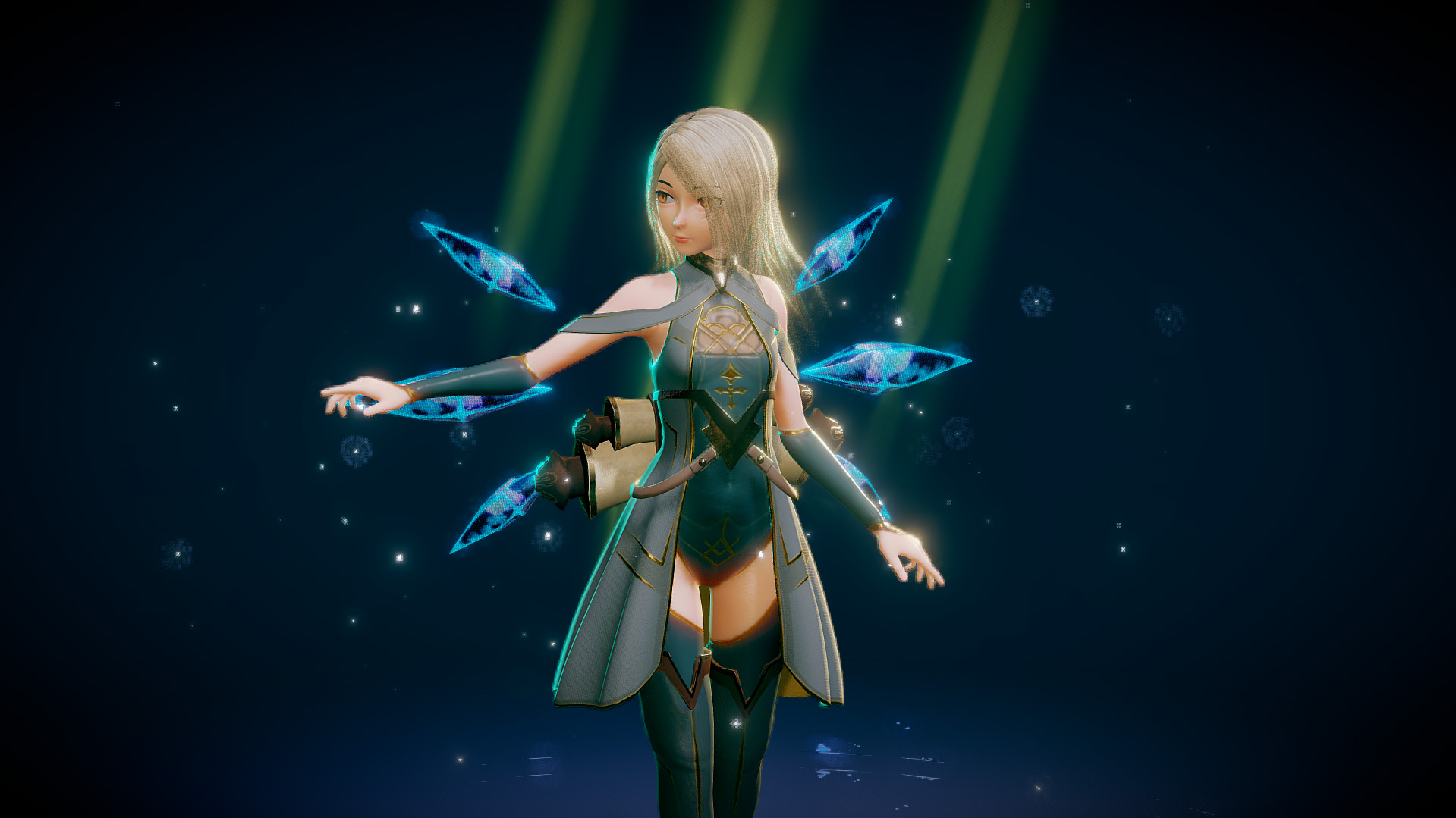 Crystal Mage T pose plus 3 gift Low-poly 3D model_7