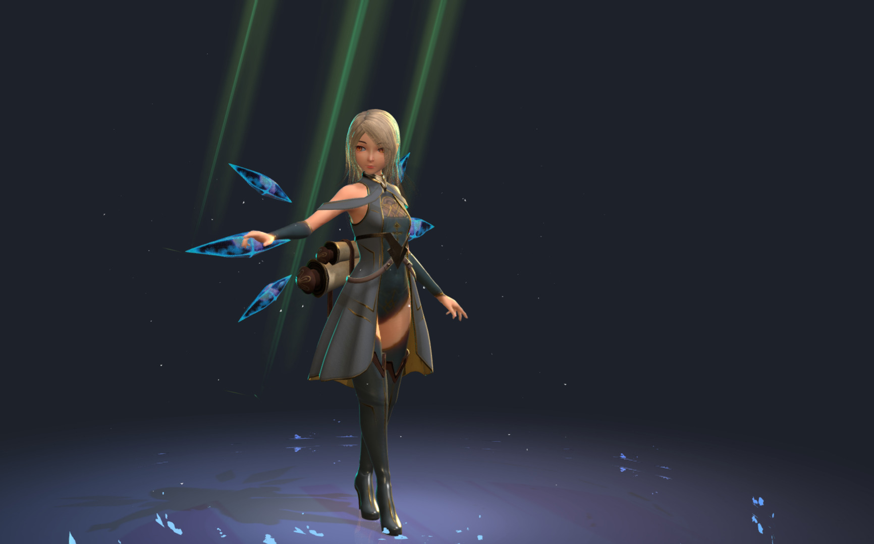 Crystal Mage T pose plus 3 gift Low-poly 3D model_10