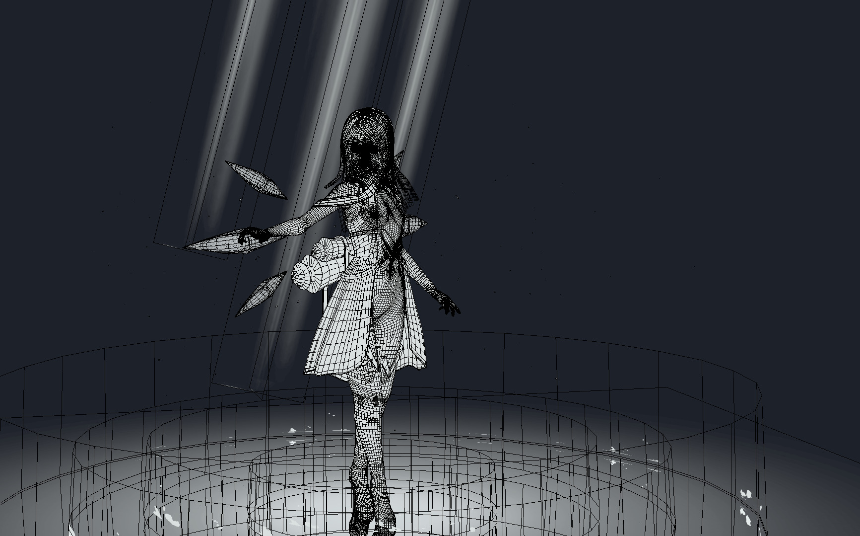 Crystal Mage T pose plus 3 gift Low-poly 3D model_12