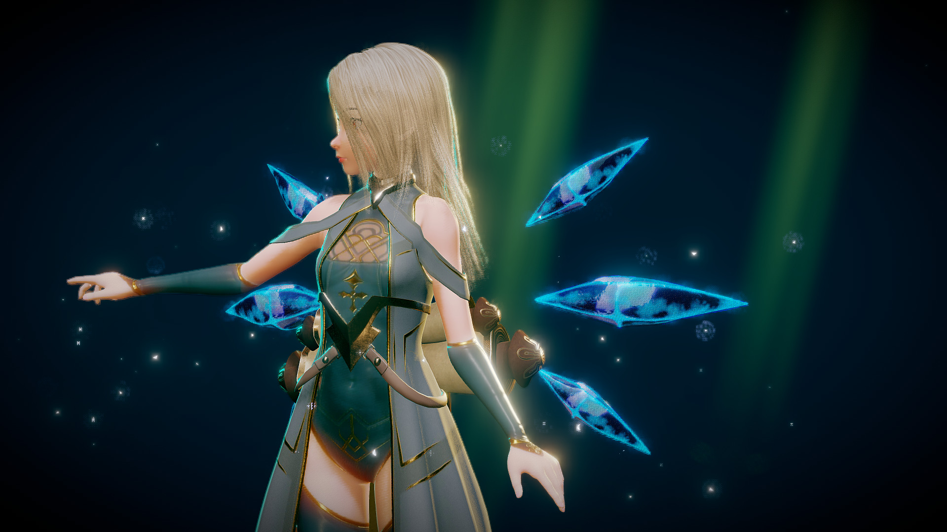 Crystal Mage T pose plus 3 gift Low-poly 3D model_5