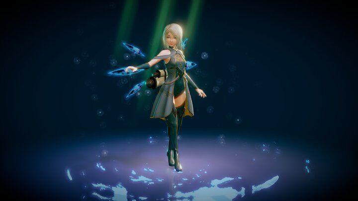 Crystal Mage T pose plus 3 gift Low-poly 3D model_1