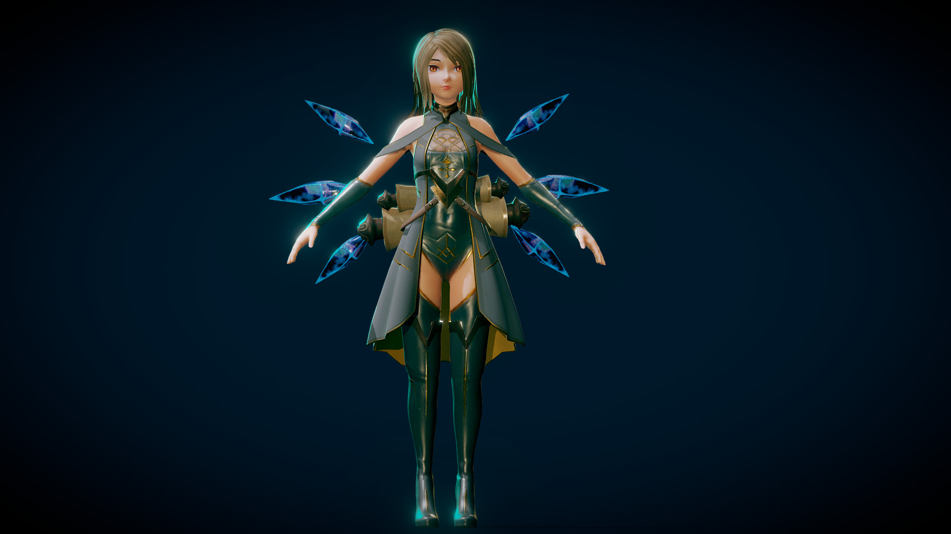 Crystal Mage T pose plus 3 gift Low-poly 3D model_22