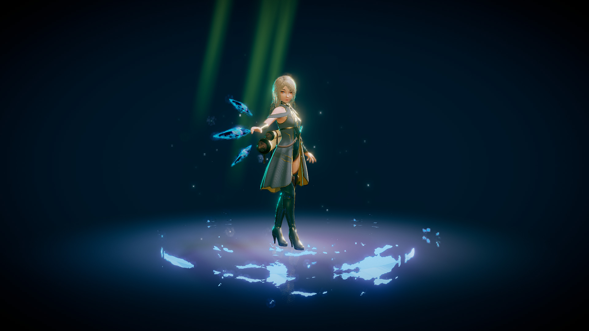 Crystal Mage T pose plus 3 gift Low-poly 3D model_6