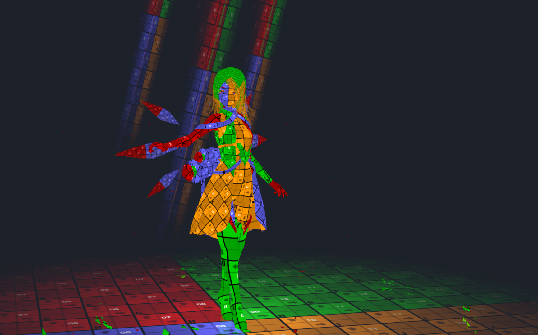 Crystal Mage T pose plus 3 gift Low-poly 3D model_14