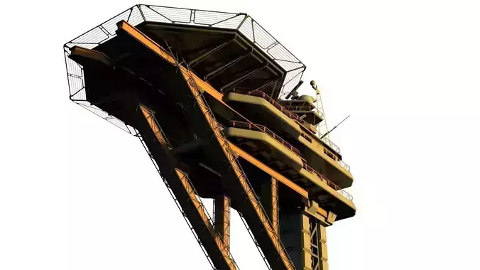 sci fi landing platform 2 3D model