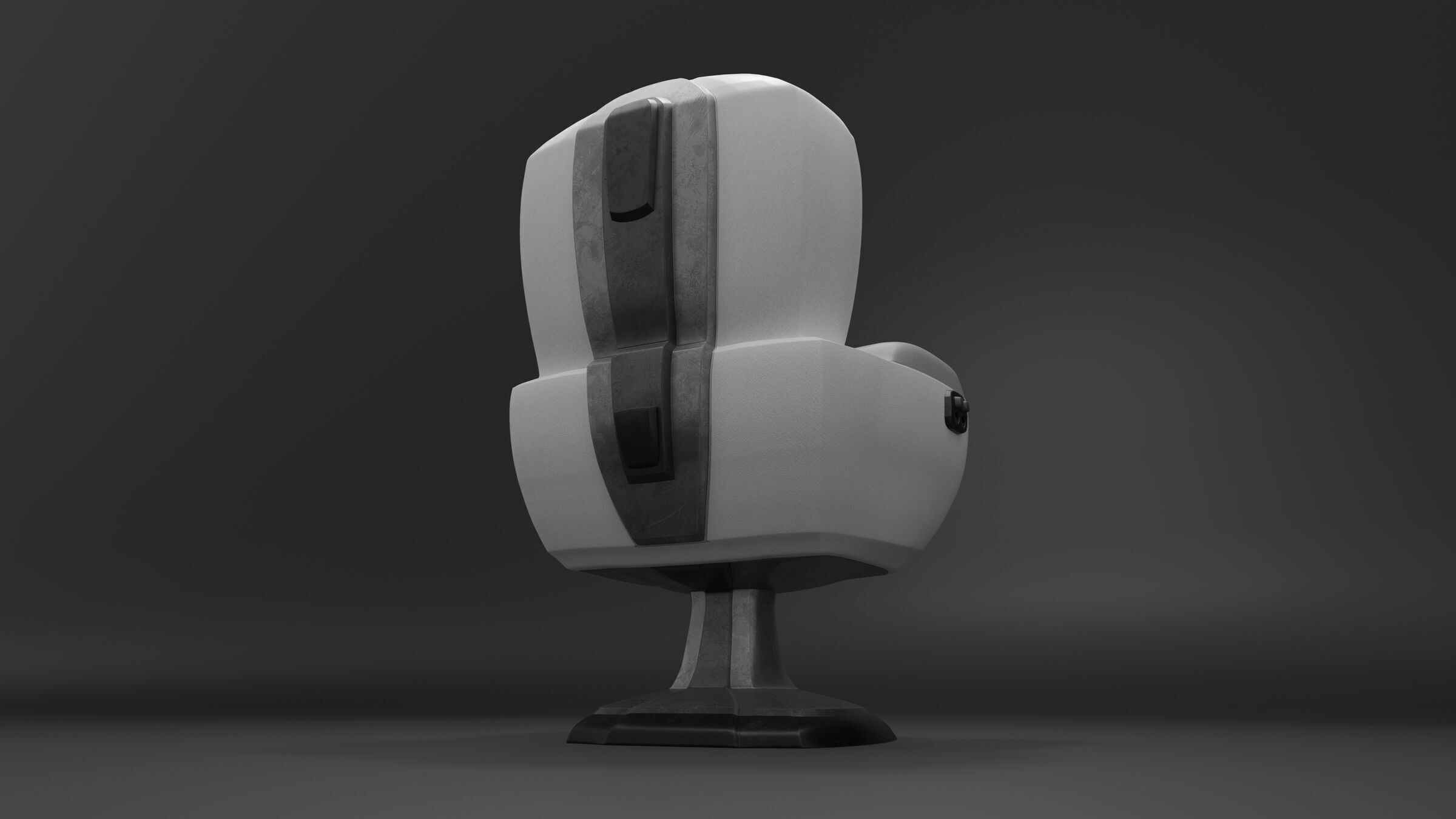 Upholstered Swivel Chair - Basic Plan Low-poly 3D model_8