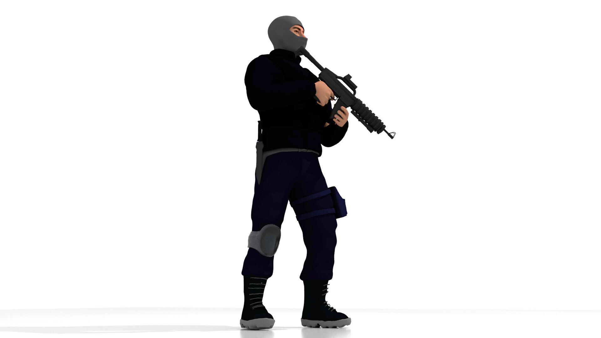 military soldier infantry BOPE 3D print model_3