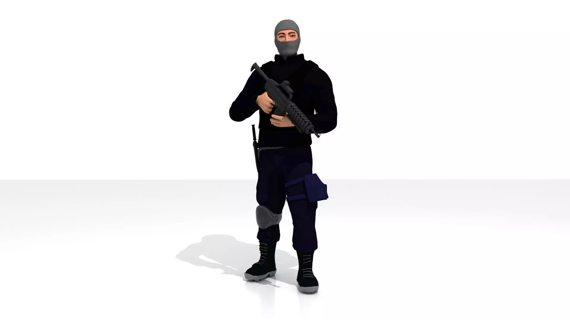 military soldier infantry BOPE 3D print model_0