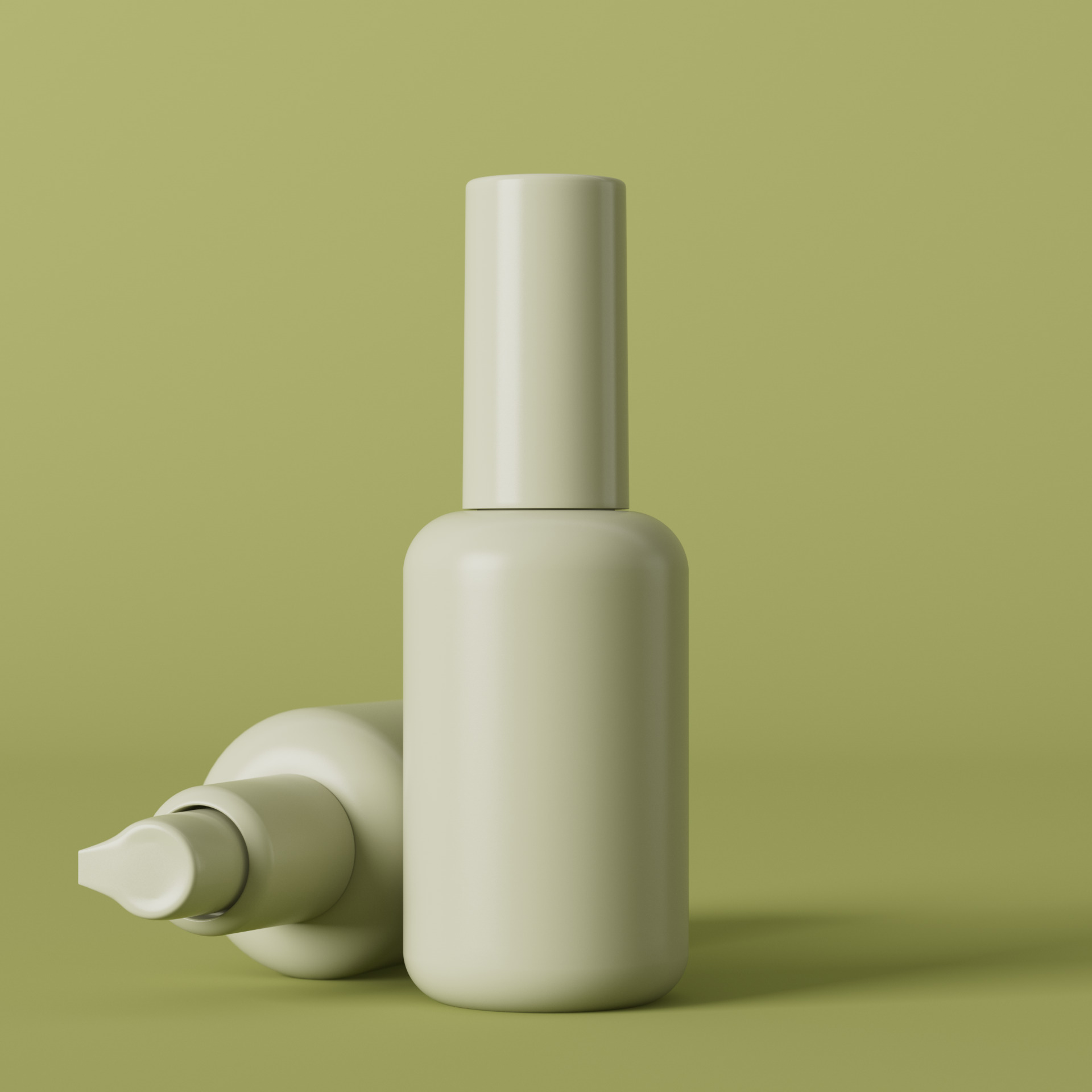30ml Serum cosmetic bottle with cream dispenser 3D model_5
