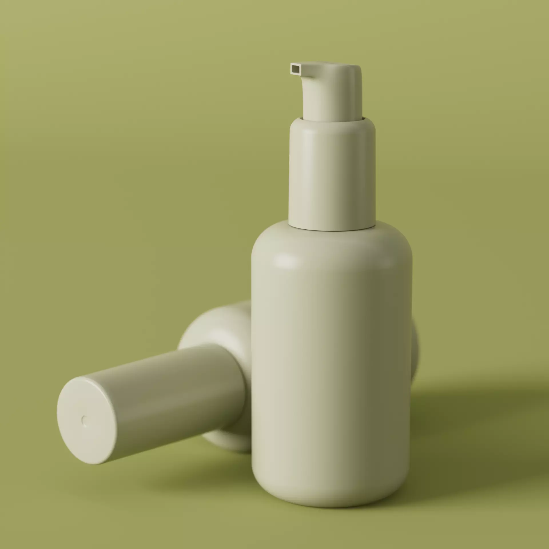 30ml Serum cosmetic bottle with cream dispenser 3D model_0