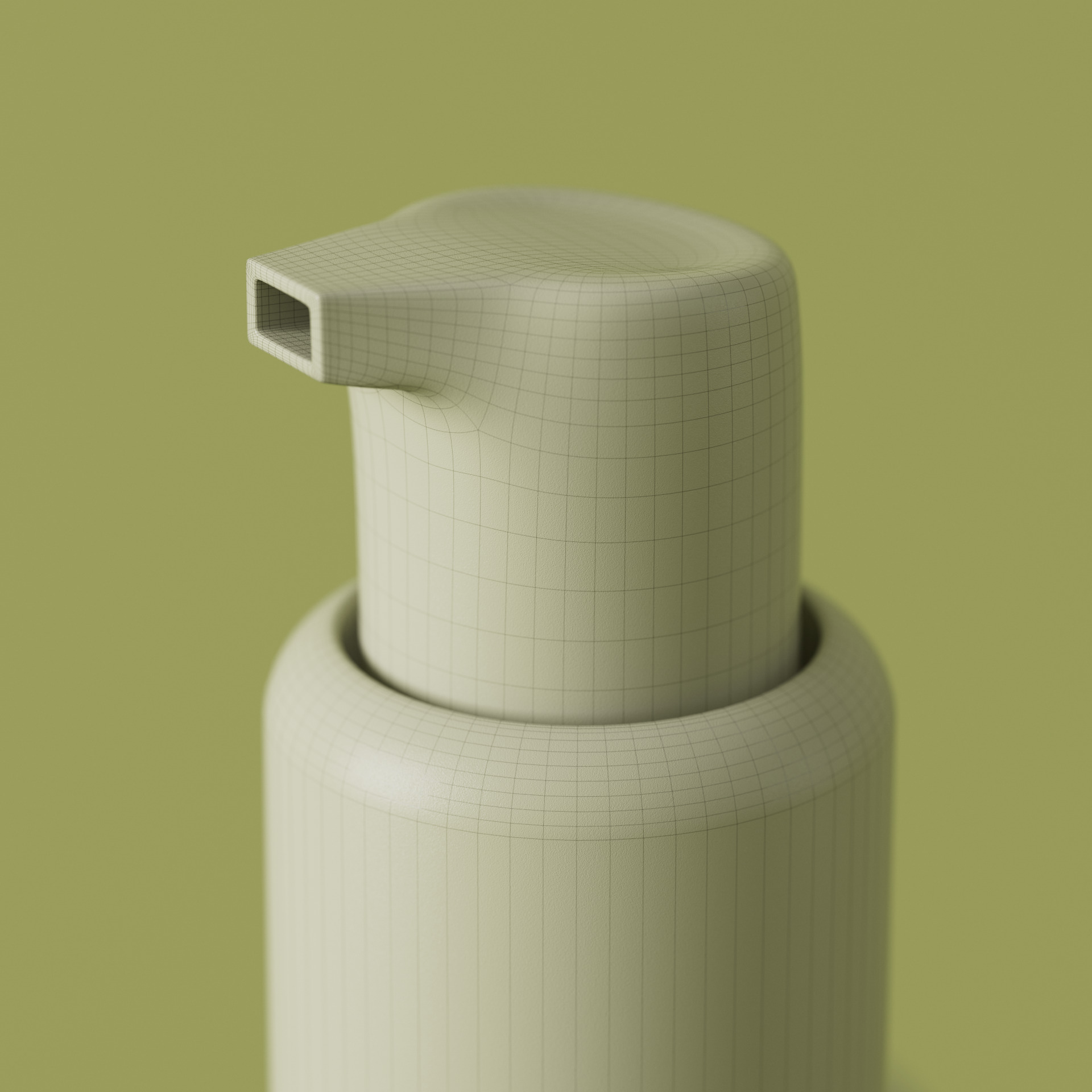 30ml Serum cosmetic bottle with cream dispenser 3D model_2