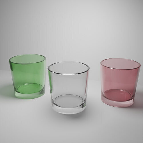 transparent glass BLENDER  Free low-poly 3D model
