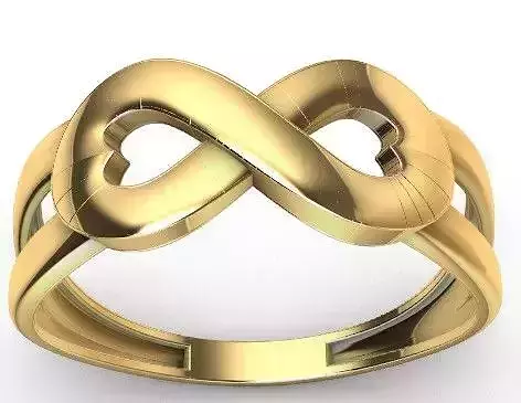 Elegant Infinity Knot Ring  Size 7 US 