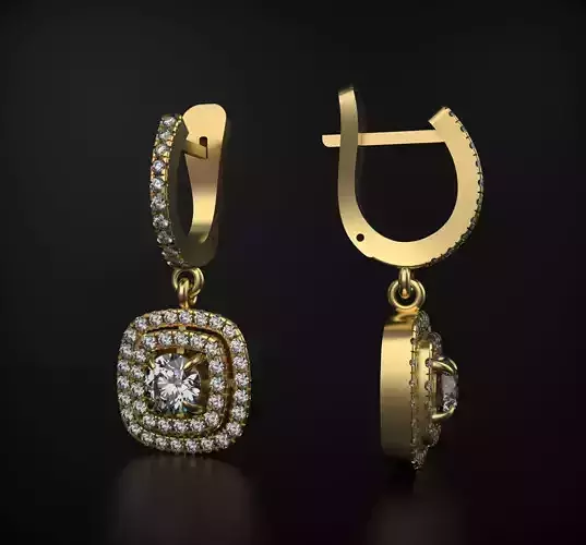 Earrings with diamonds