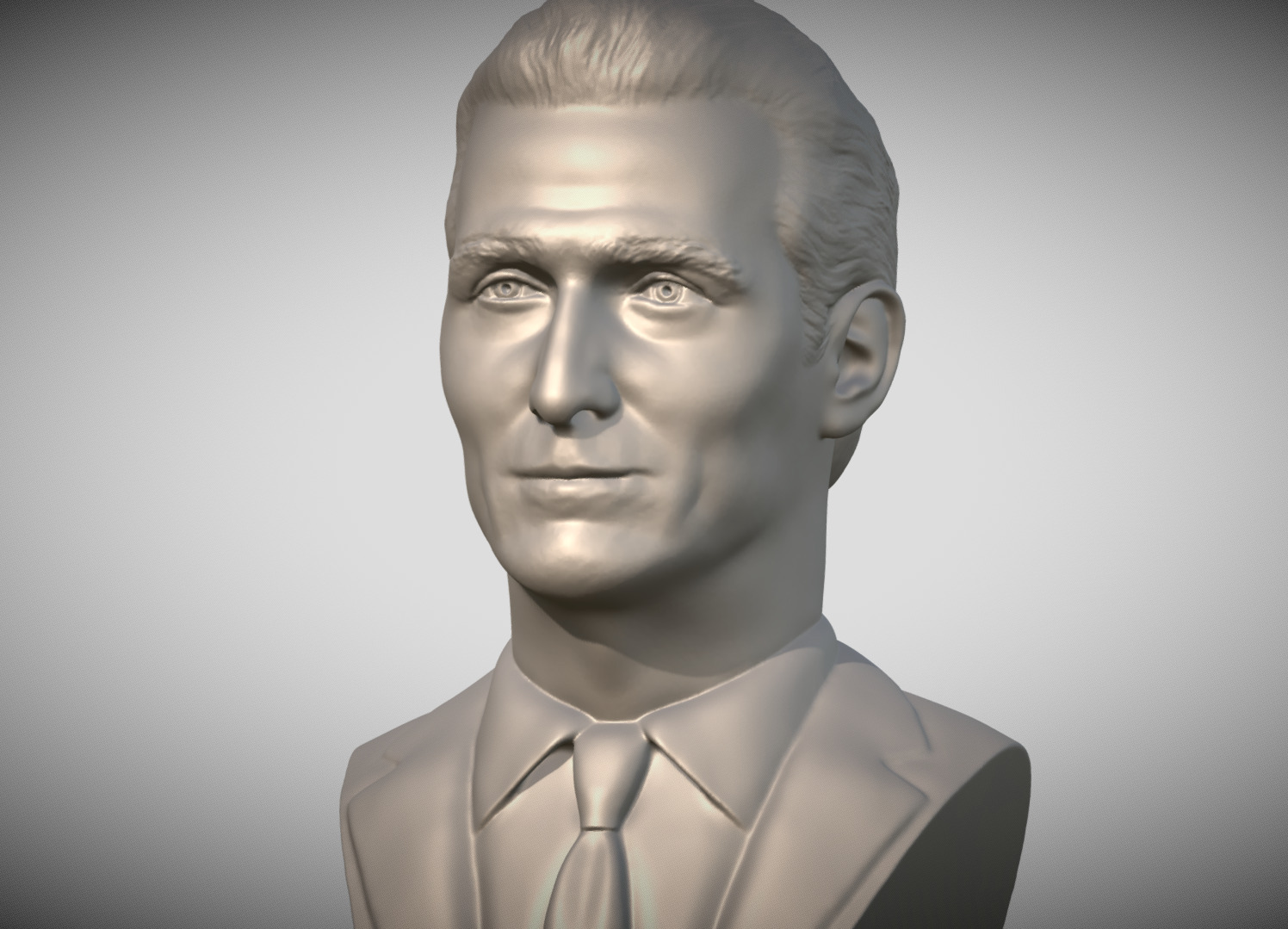 Matthew McConaughey bust 3D print model_1