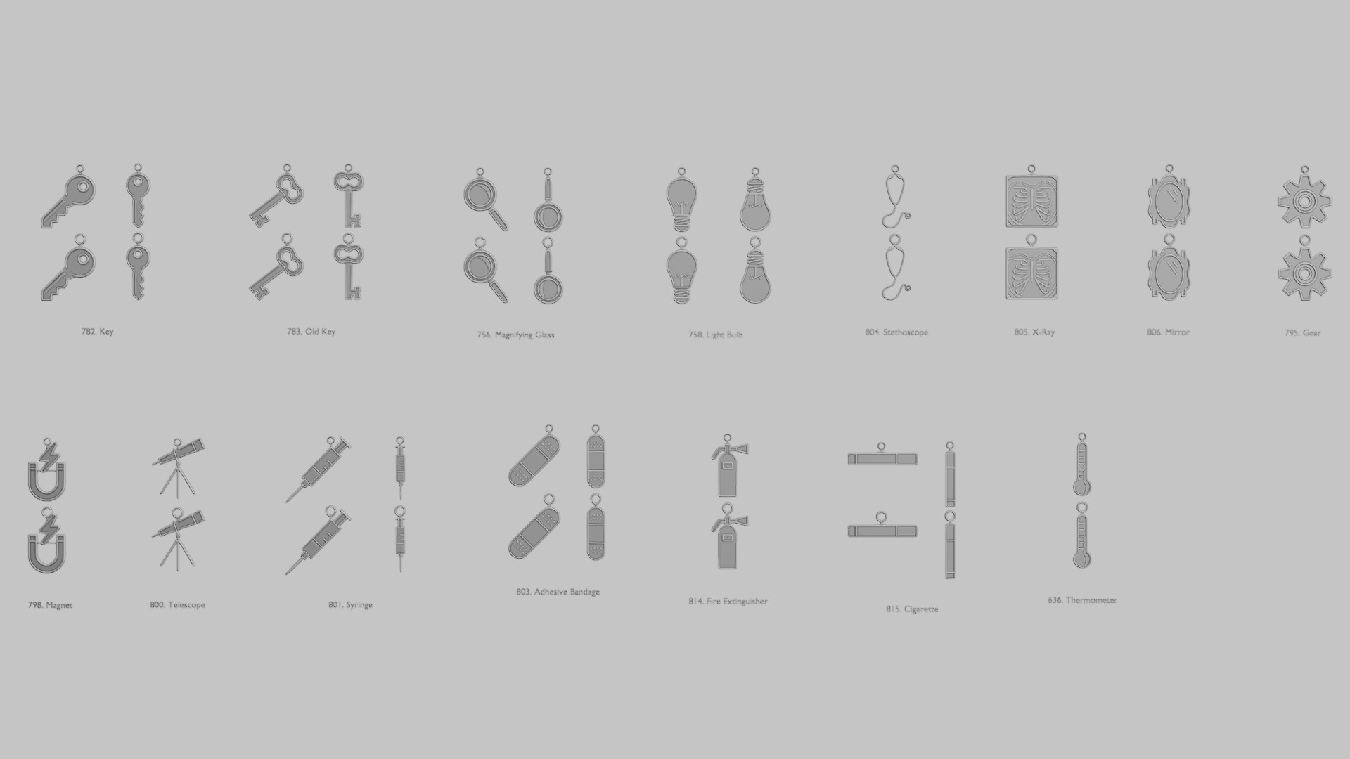 Tools Full PACK Original Blend STL Pendant Collection 3D print model_2