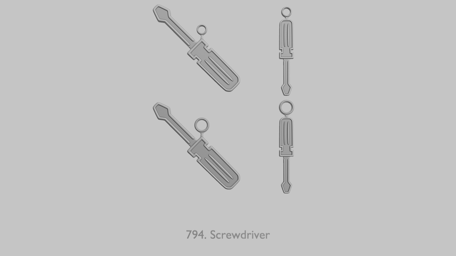 Tools Full PACK Original Blend STL Pendant Collection 3D print model_24