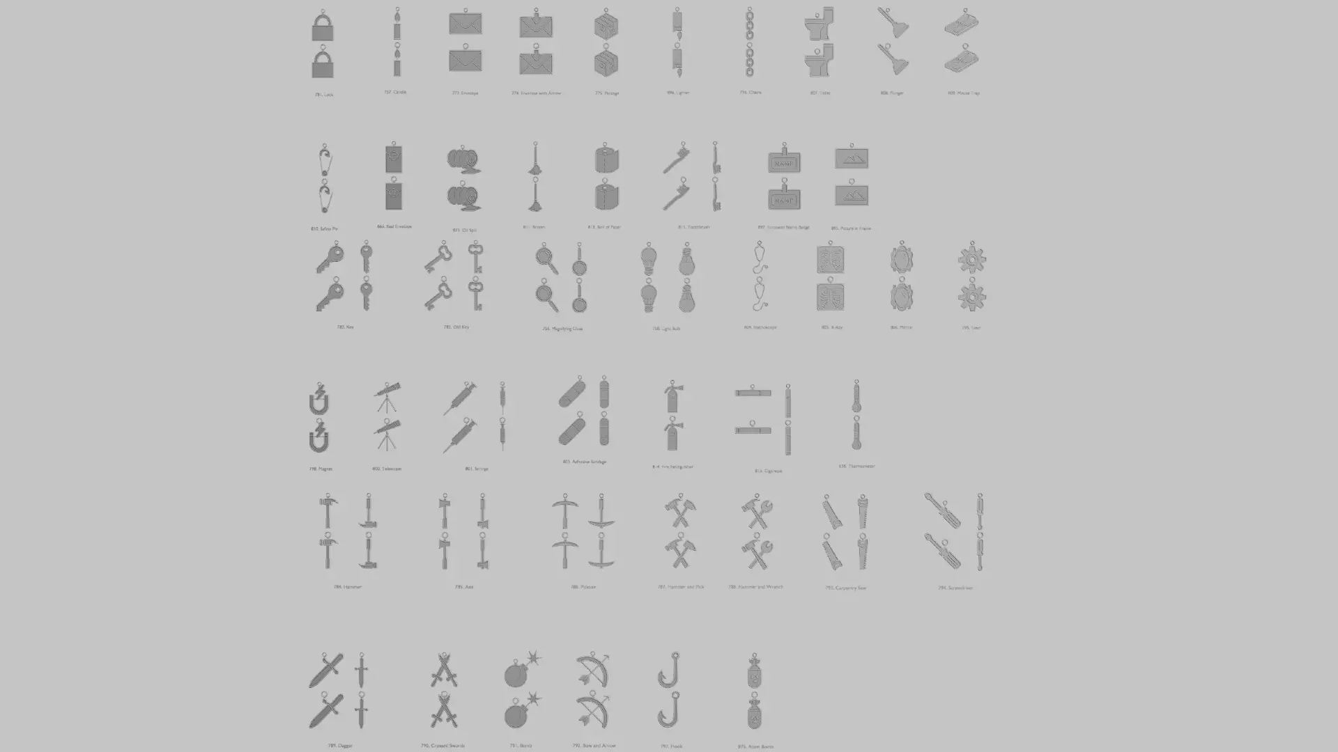 Tools Full PACK Original Blend STL Pendant Collection 3D print model_0