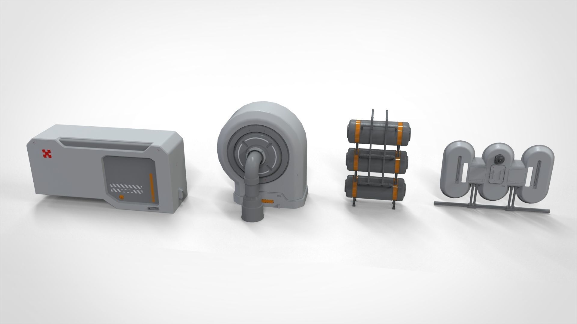 Sci-Fi architecture Elements collection 26 3D model_9