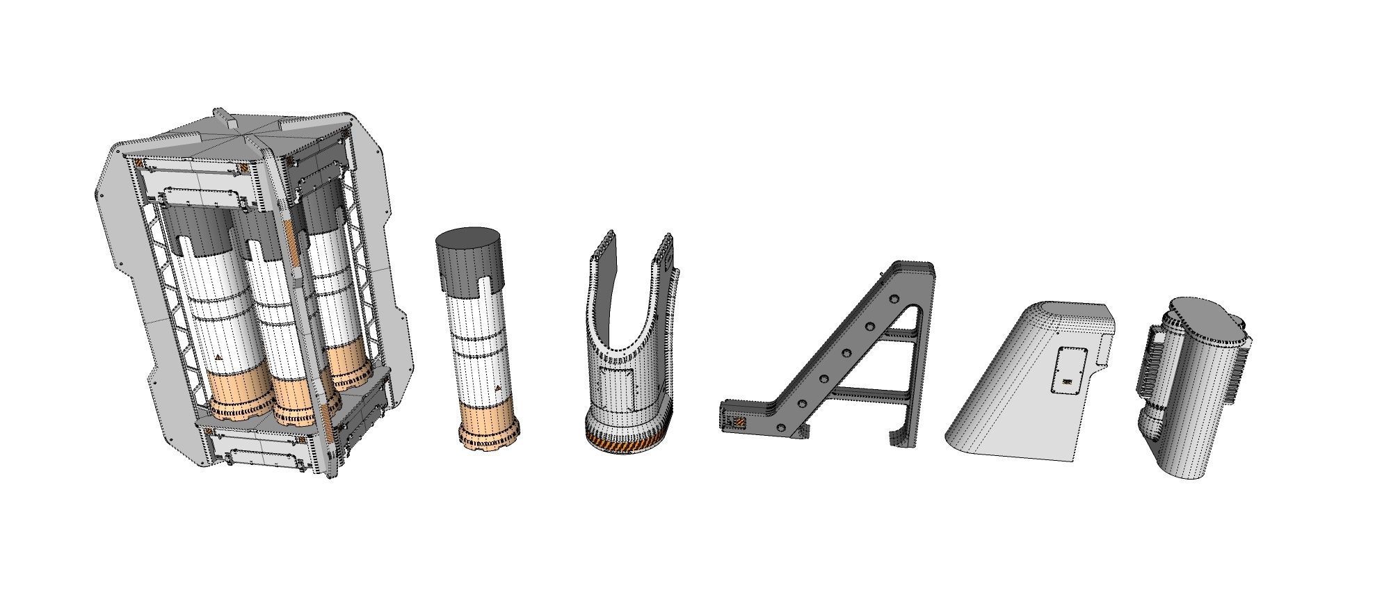 Sci-Fi architecture Elements collection 26 3D model_16