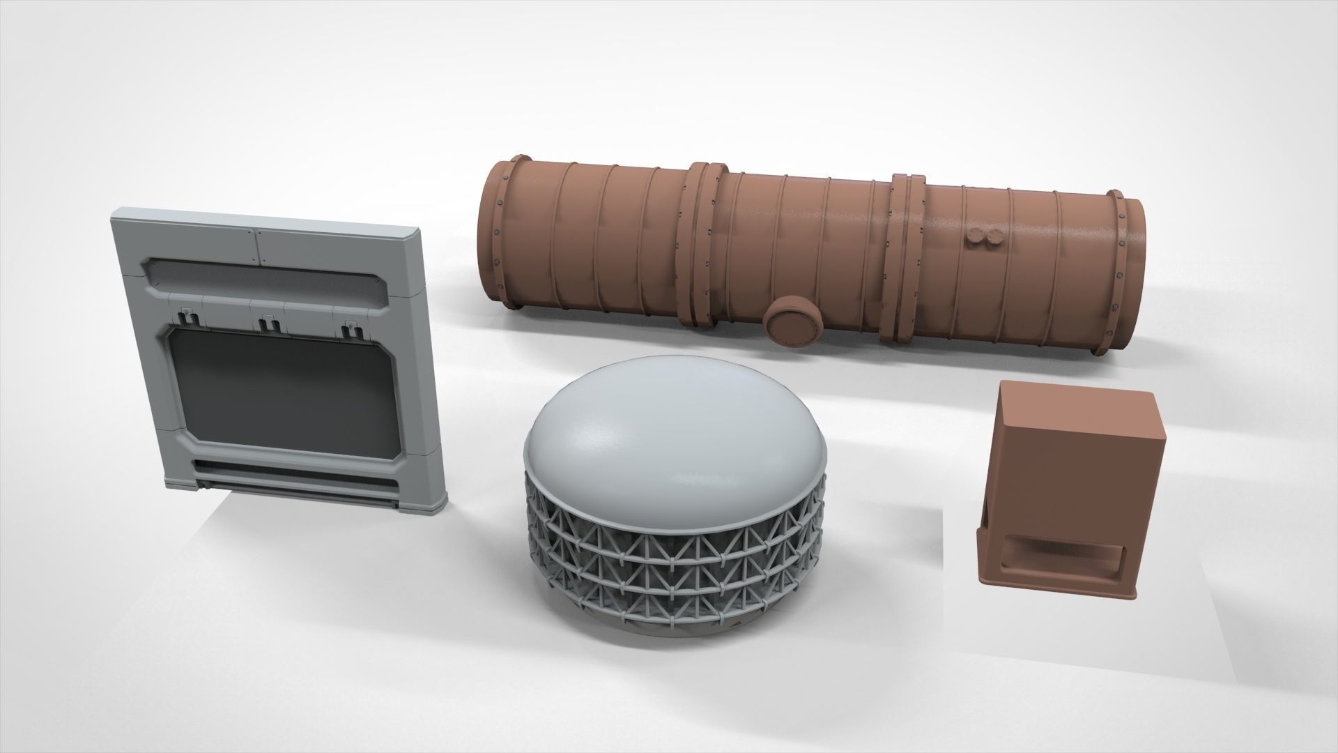 Sci-Fi architecture Elements collection 26 3D model_11