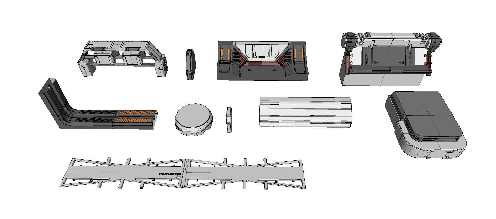 Sci-Fi architecture Elements collection 26 3D model_23