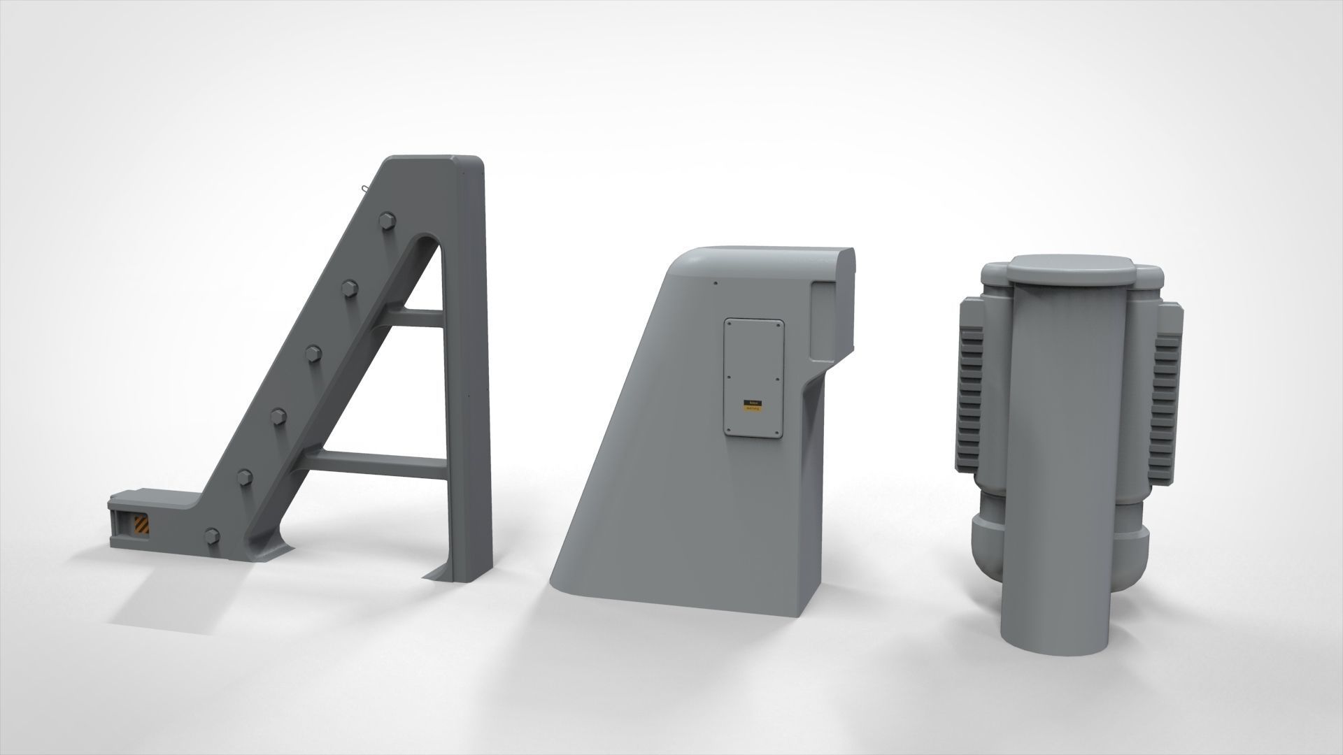 Sci-Fi architecture Elements collection 26 3D model_3