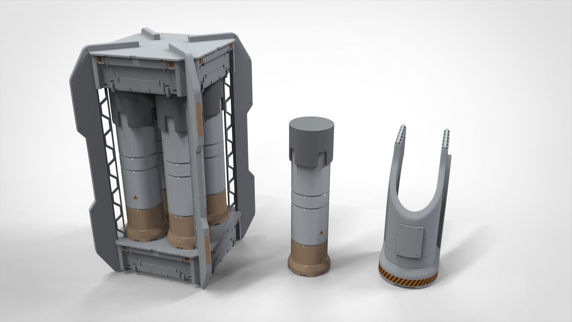 Sci-Fi architecture Elements collection 26 3D model_2