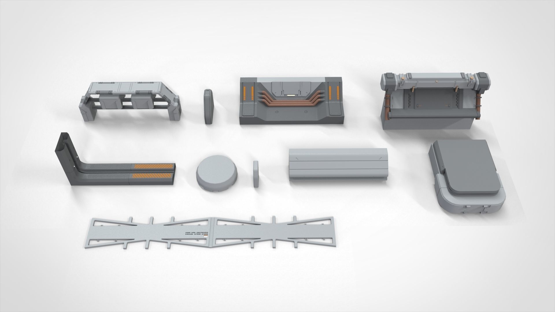 Sci-Fi architecture Elements collection 26 3D model_10