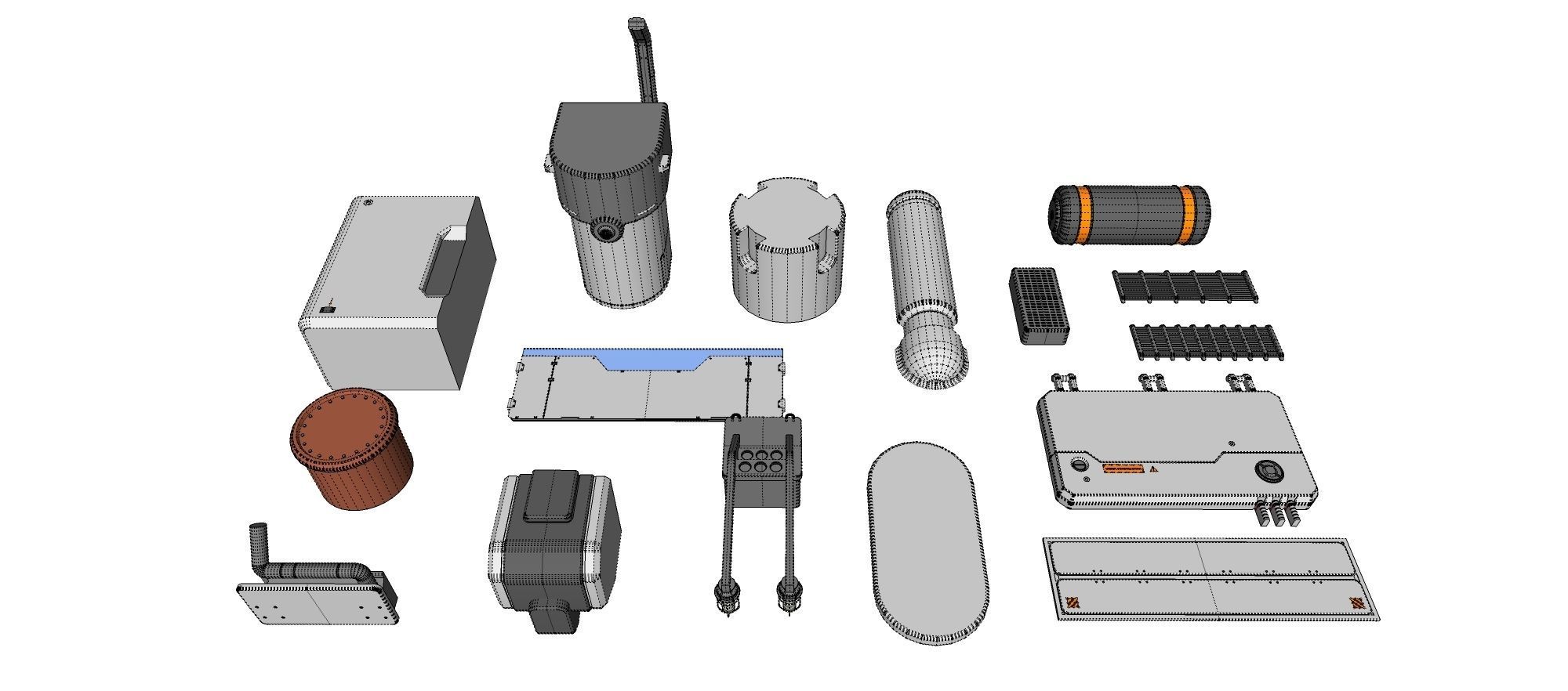 Sci-Fi architecture Elements collection 26 3D model_17