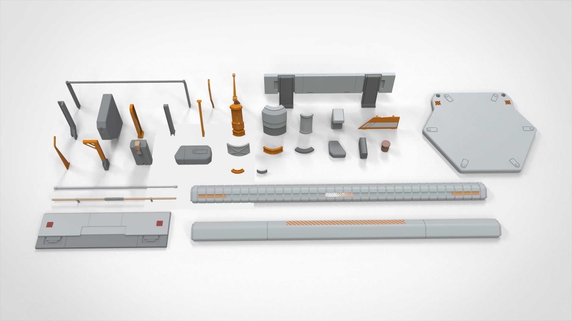 Sci-Fi architecture Elements collection 26 3D model_8