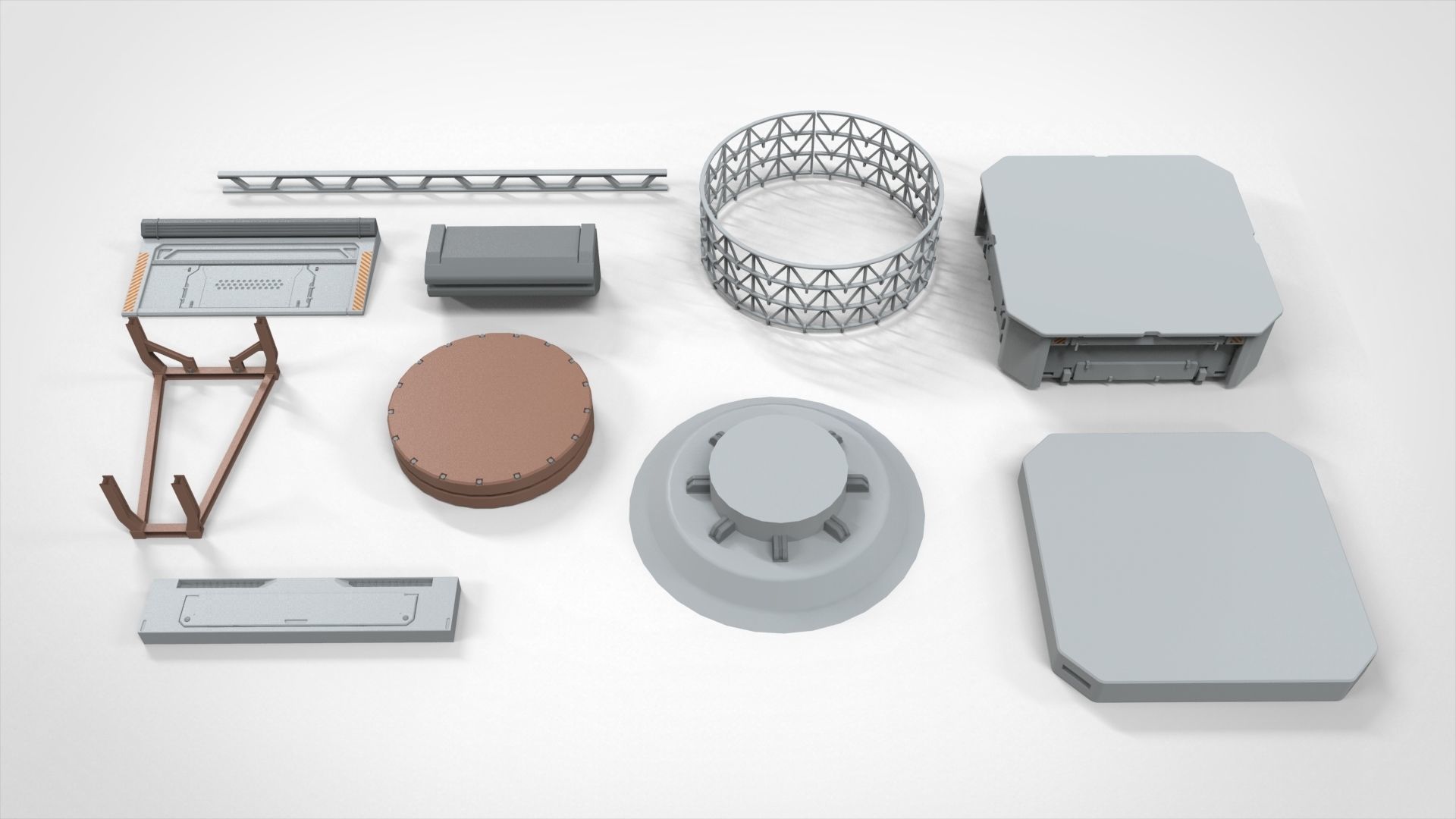 Sci-Fi architecture Elements collection 26 3D model_13