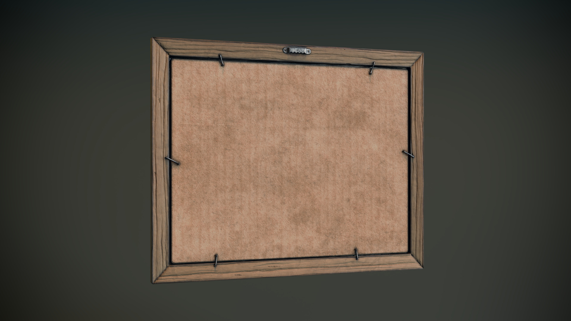 Large Vintage Frame and Painting Low-poly 3D model_2