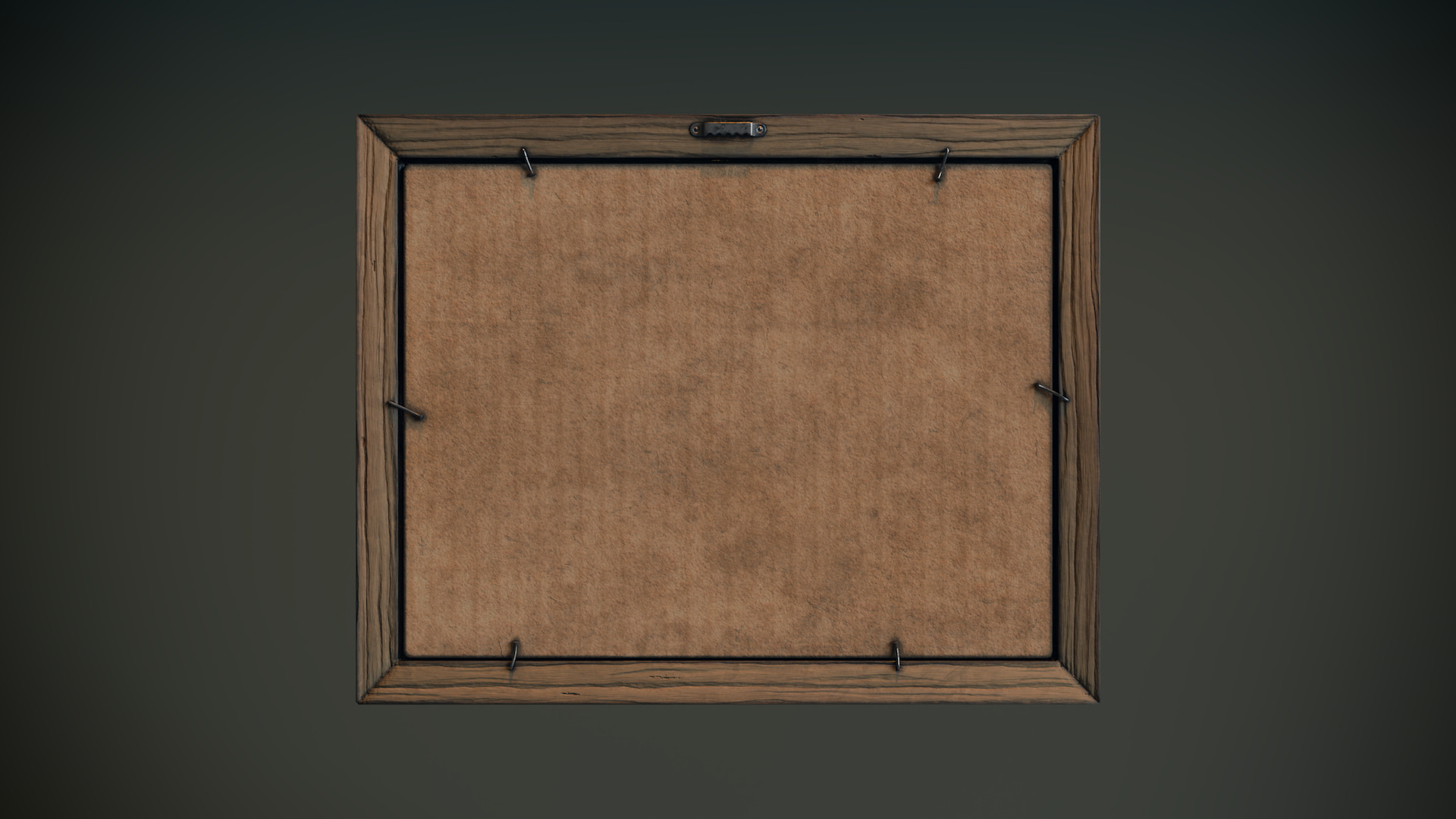 Large Vintage Frame and Painting Low-poly 3D model_5