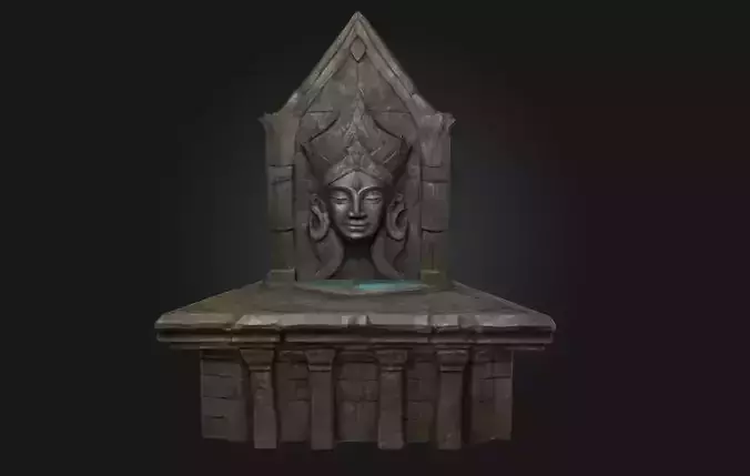 Stone Guardian Shrine  Ancient Watcher of Sacred Grounds