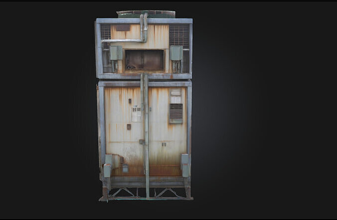 Rusty Industrial Unit  Echoes of Forgotten Industry 3D model