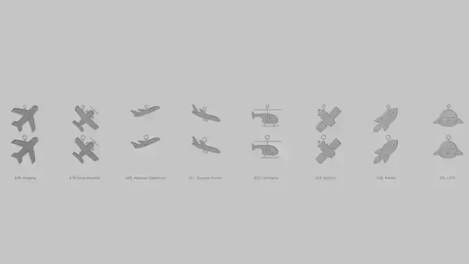 Vehicles Planes and Aircraft Pendant Pack Original Blend 3D print model