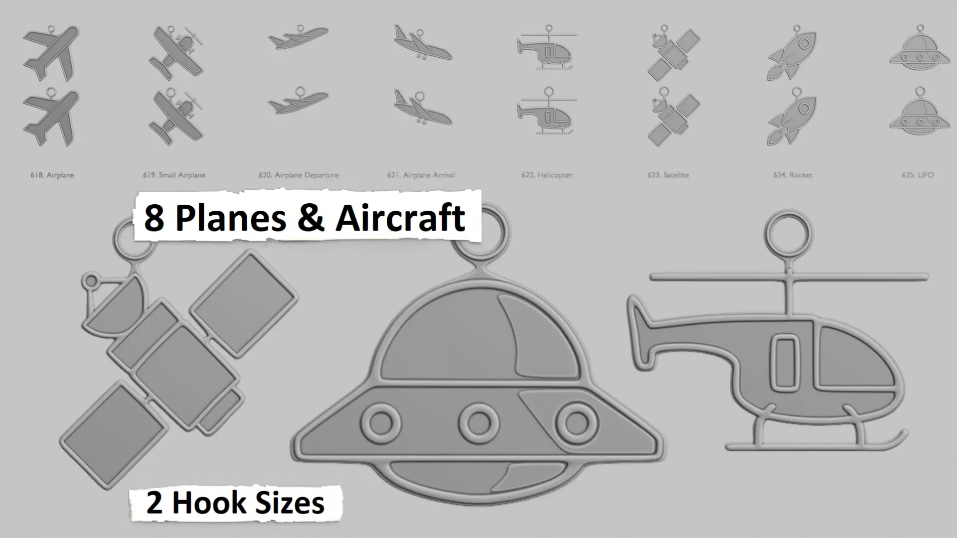 Vehicles Planes and Aircraft Pendant Pack Original Blend 3D print model
