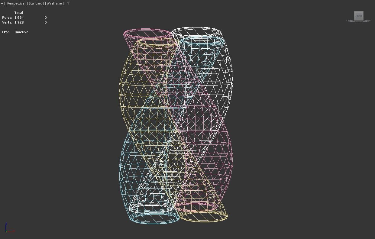 Stylized Low-Poly Twisted Marshmallow Low-poly 3D model_8