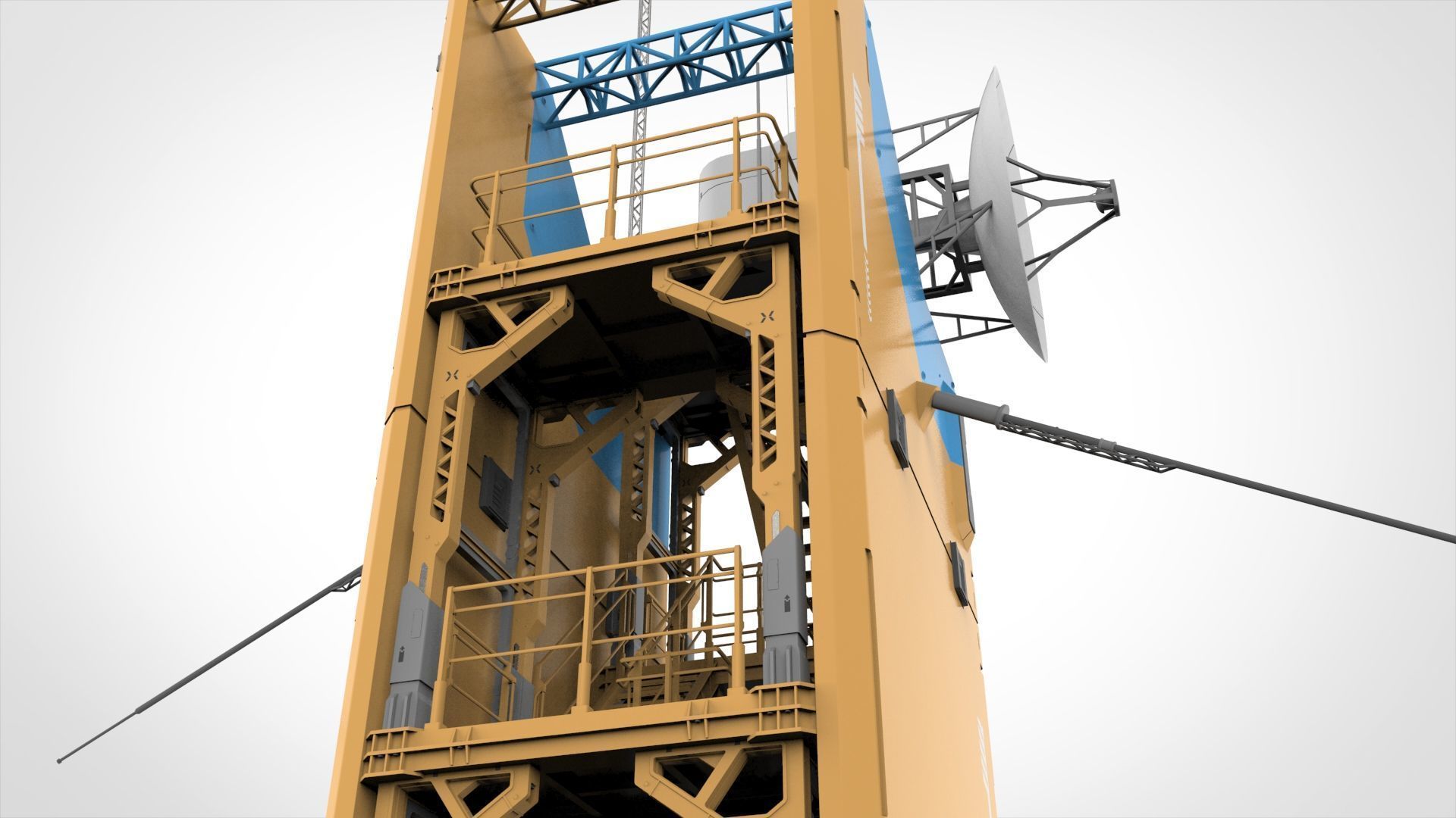 Sci fi tower 1 3D model_12