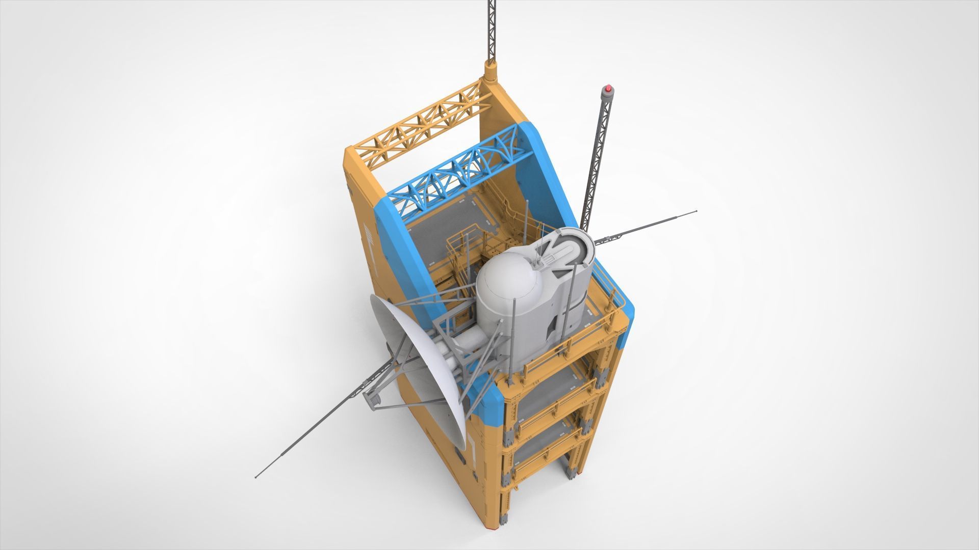 Sci fi tower 1 3D model_5