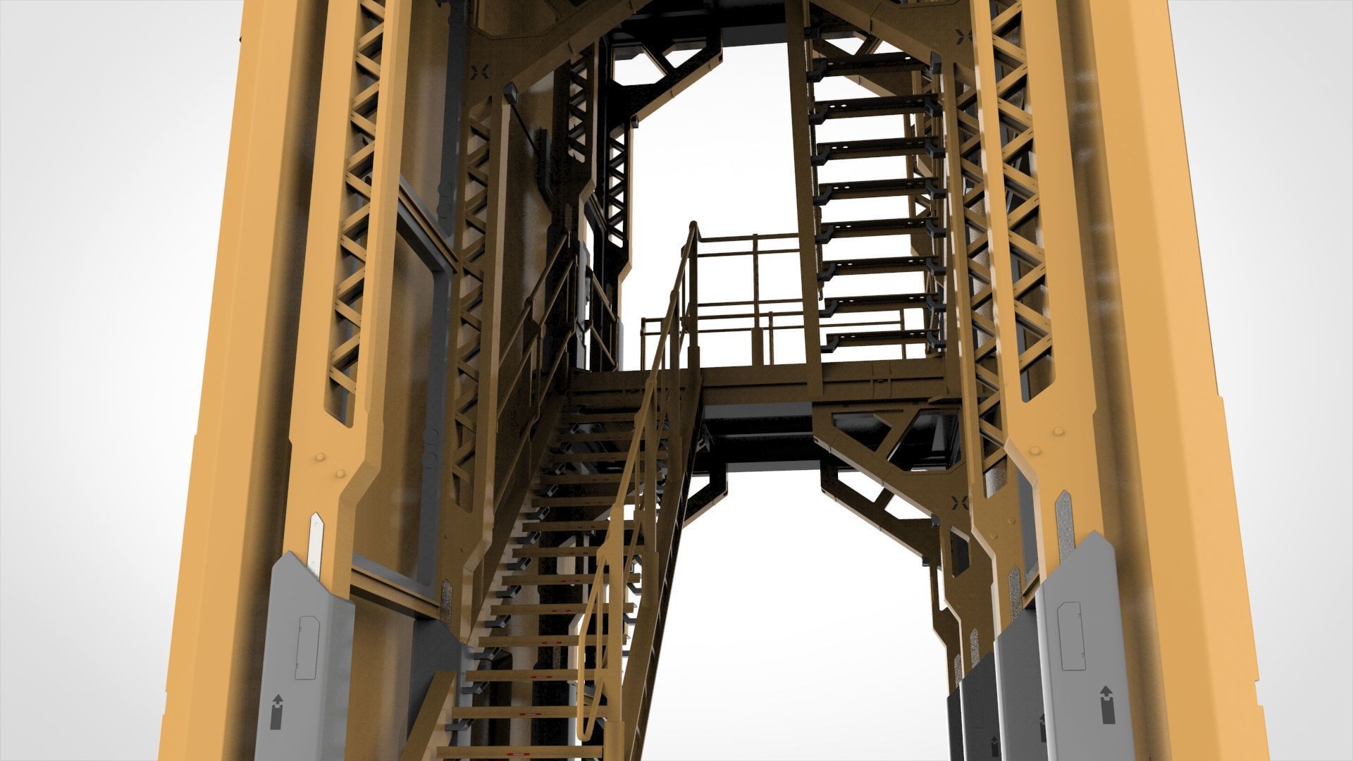 Sci fi tower 1 3D model_9