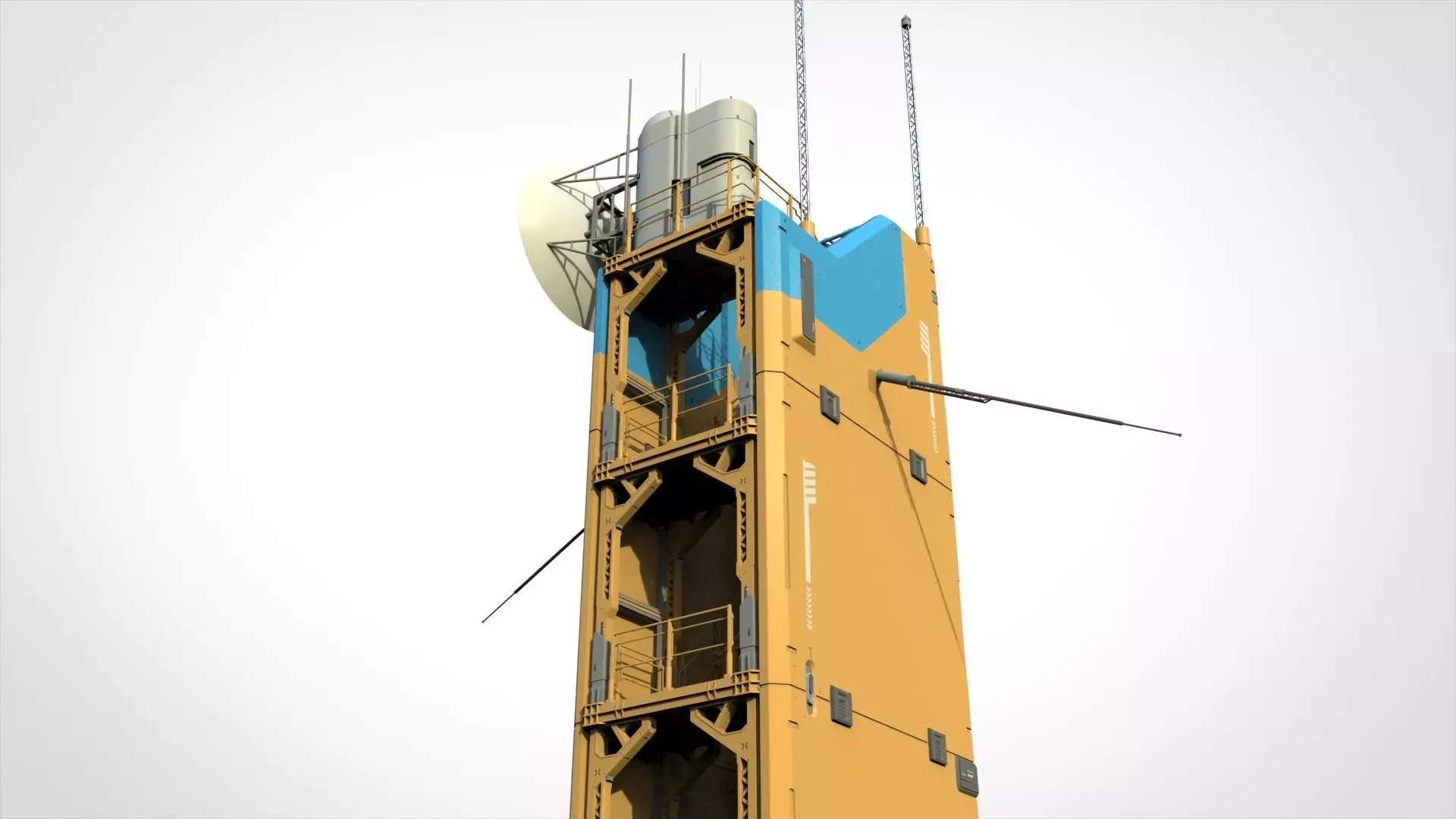 Sci fi tower 1 3D model_0