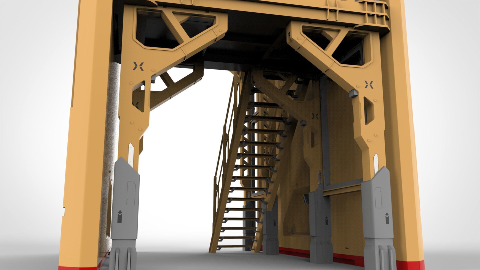 Sci fi tower 1 3D model_8