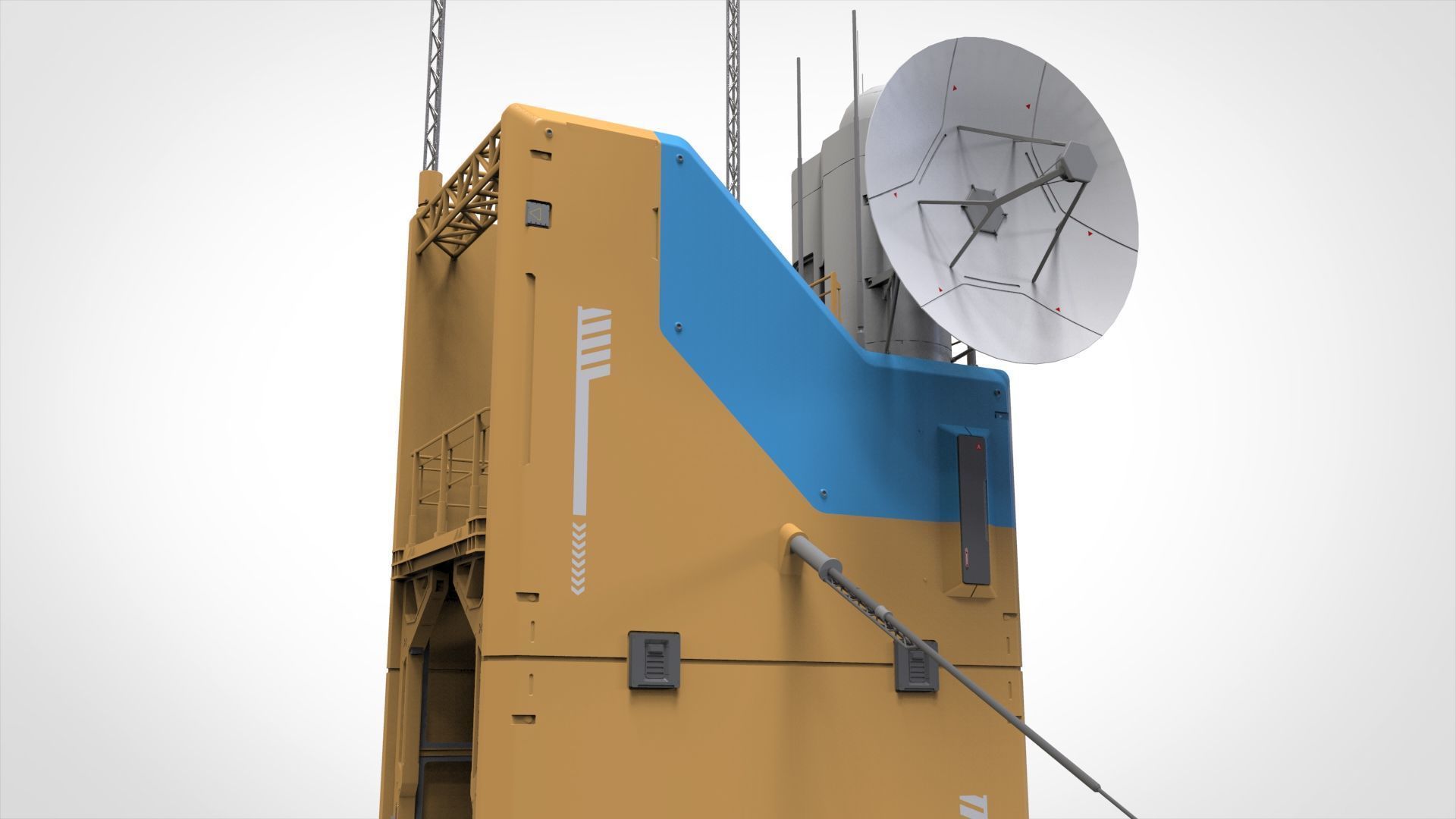 Sci fi tower 1 3D model_14