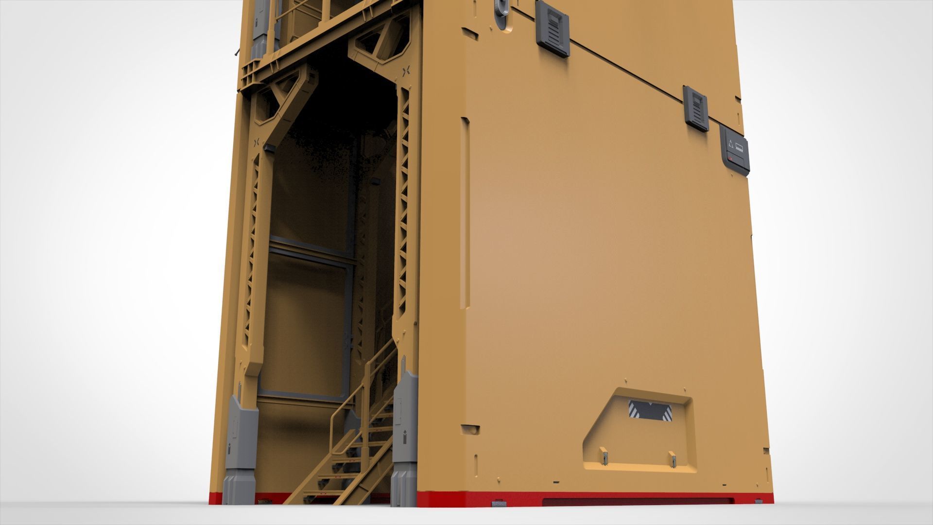 Sci fi tower 1 3D model_6